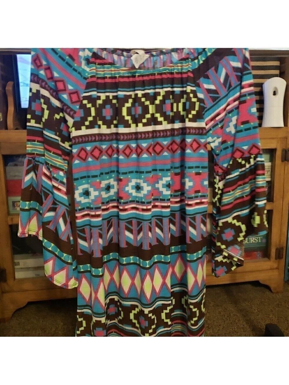 LILYPAD Aztec Bright Print Tunic Dress - Picture 4 of 9
